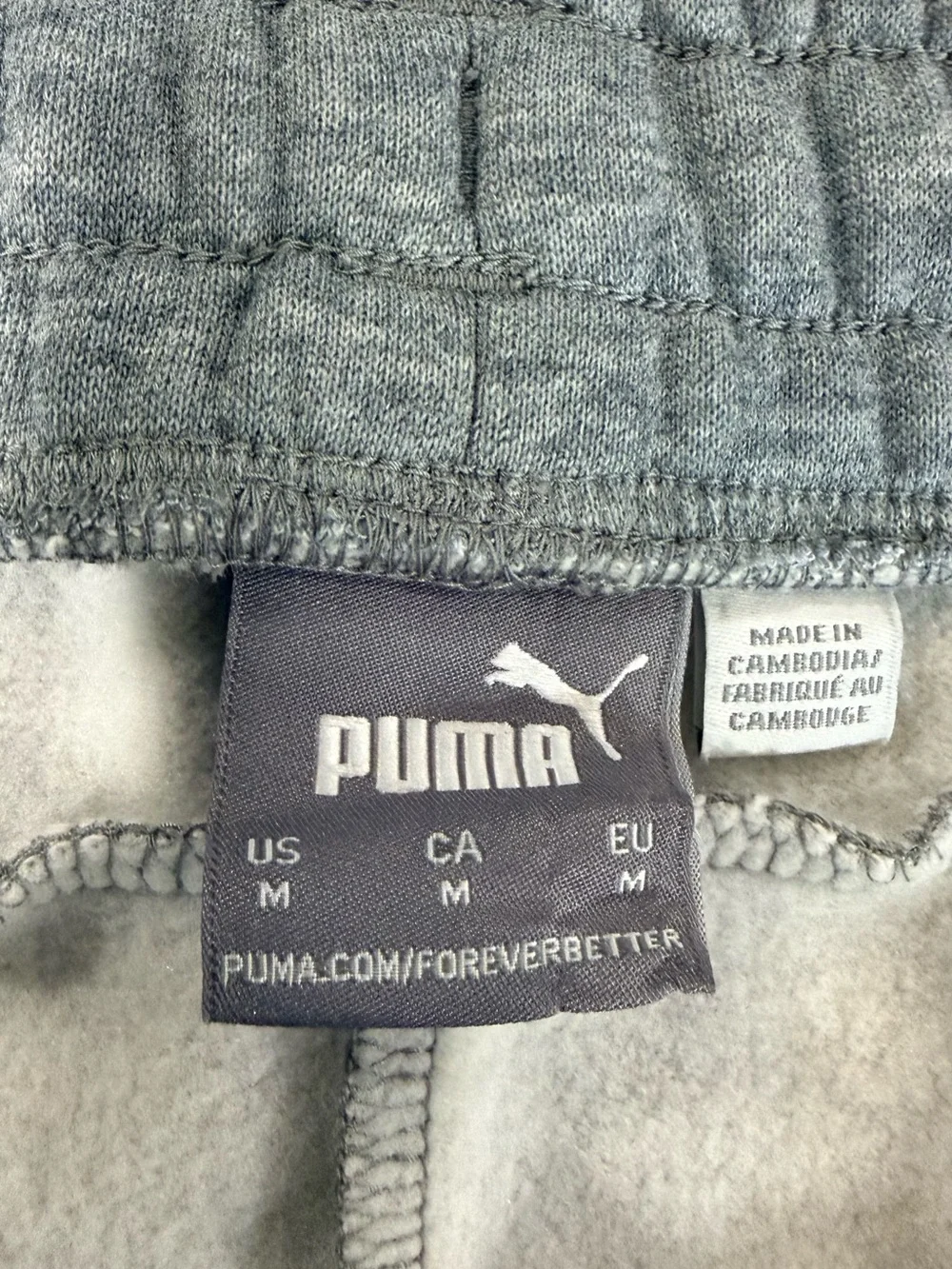 Puma mens M size Grey Jogger Pants like new